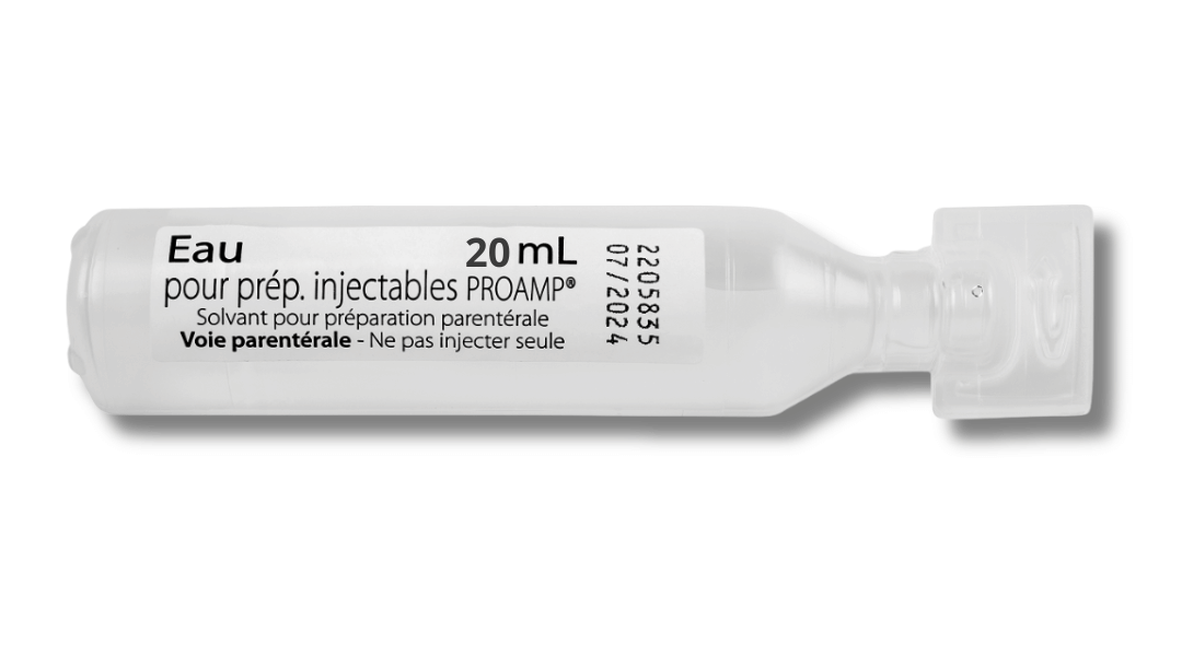 Eau pour préparations injectables PROAMP APP 20mL (boîte de 20)